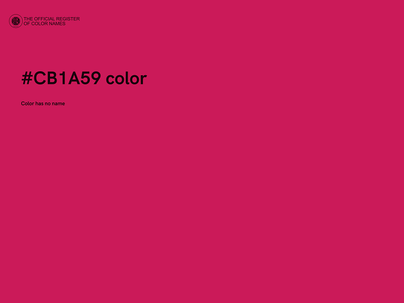 #CB1A59 color image