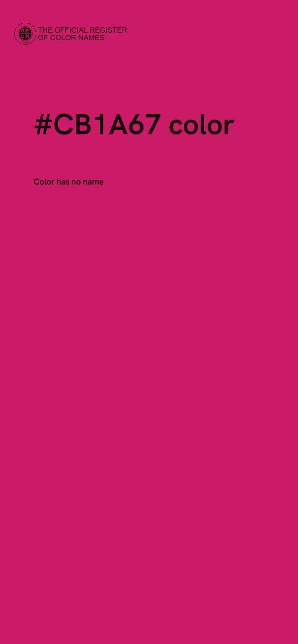 #CB1A67 color image
