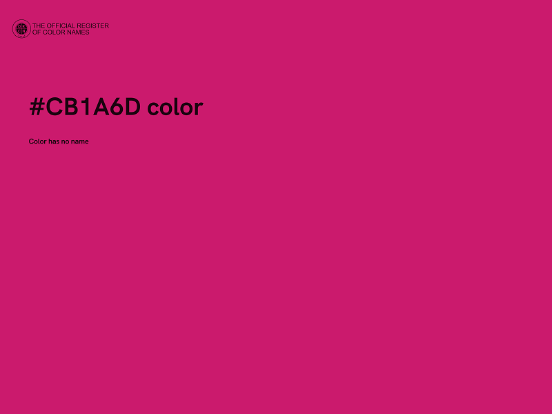 #CB1A6D color image