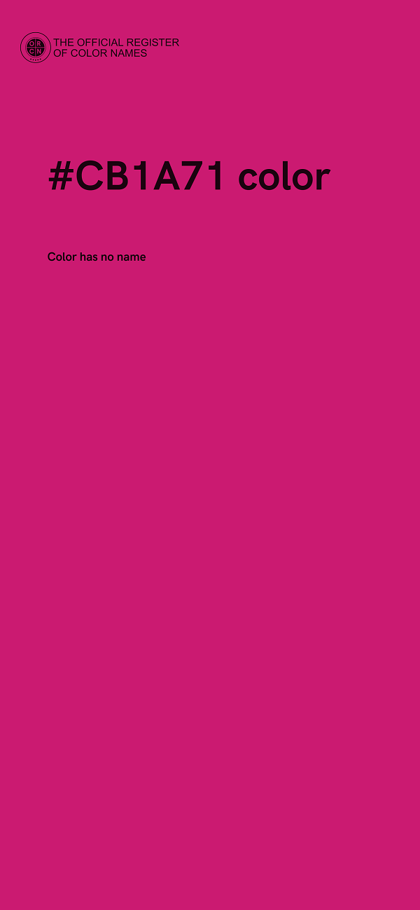 #CB1A71 color image