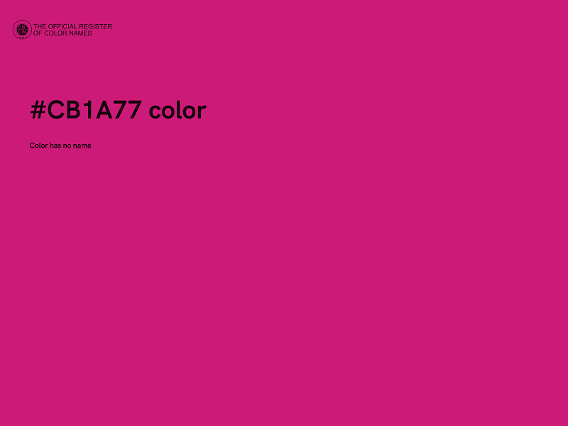 #CB1A77 color image