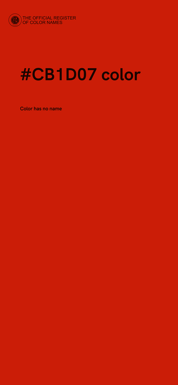 #CB1D07 color image