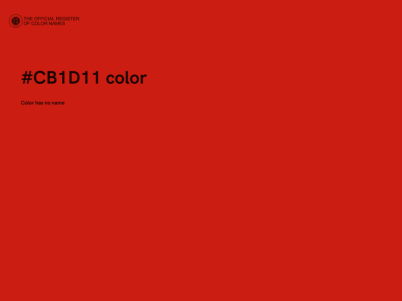 #CB1D11 color image