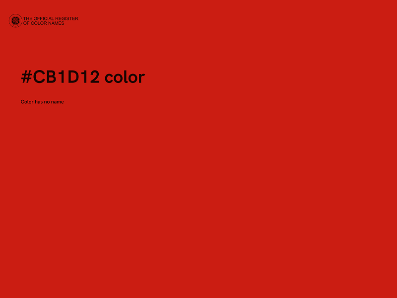 #CB1D12 color image