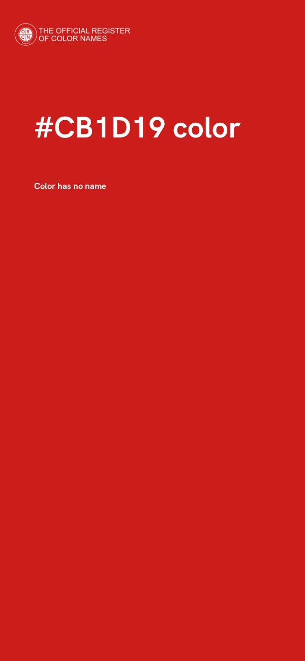 #CB1D19 color image