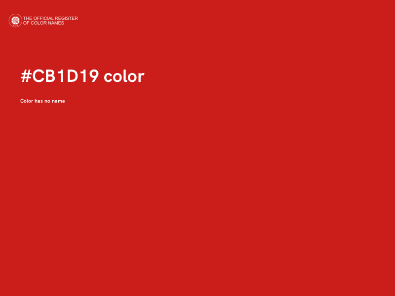 #CB1D19 color image
