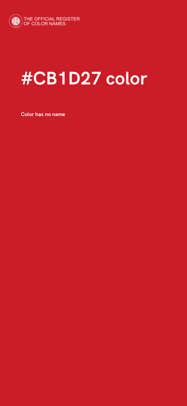 #CB1D27 color image