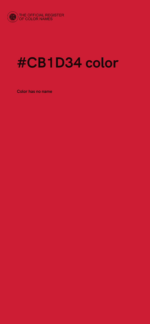 #CB1D34 color image