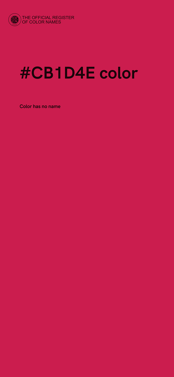 #CB1D4E color image