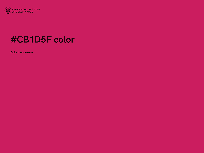 #CB1D5F color image