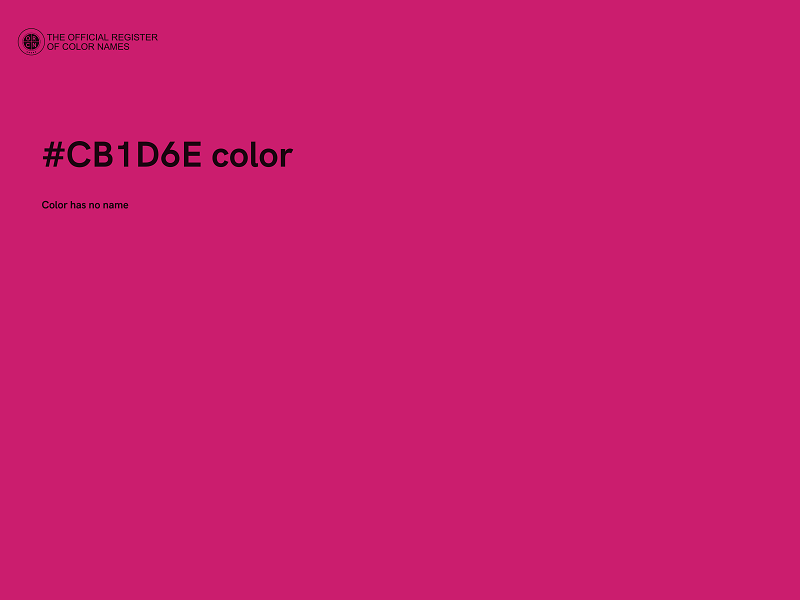 #CB1D6E color image