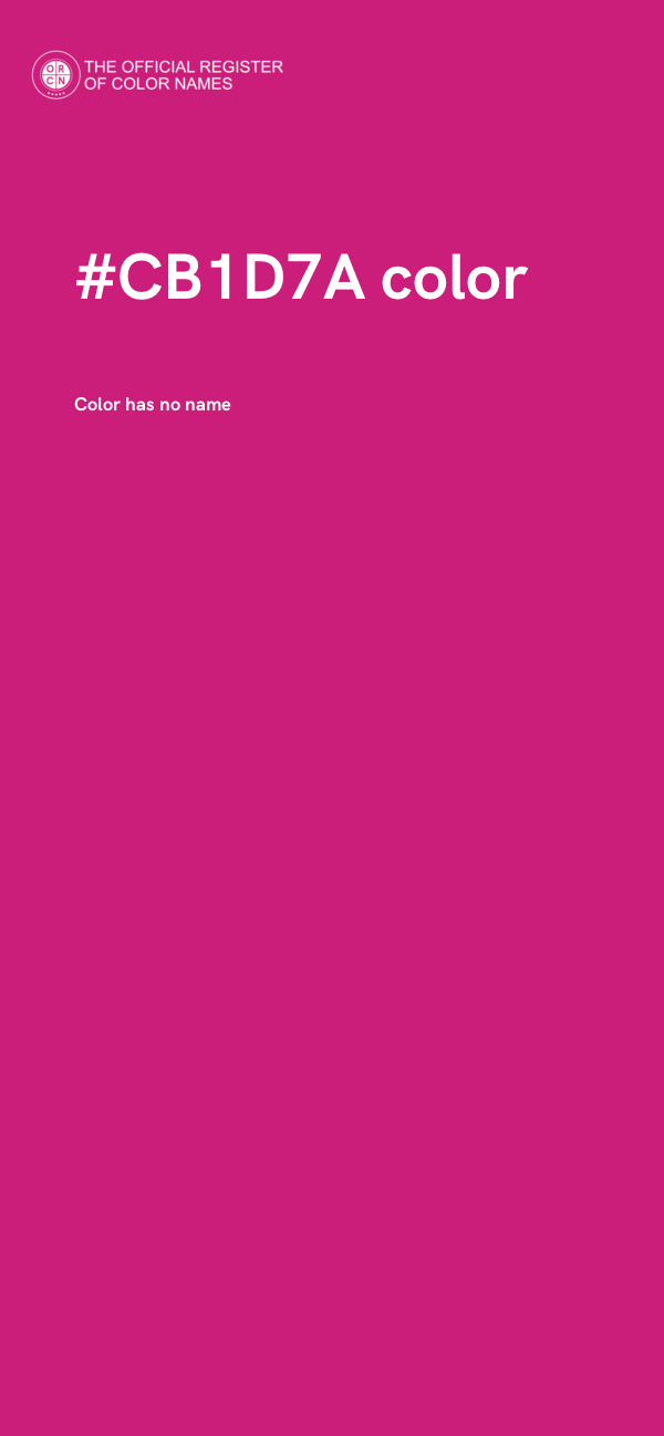 #CB1D7A color image