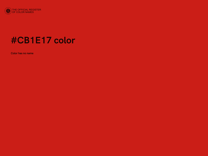 #CB1E17 color image