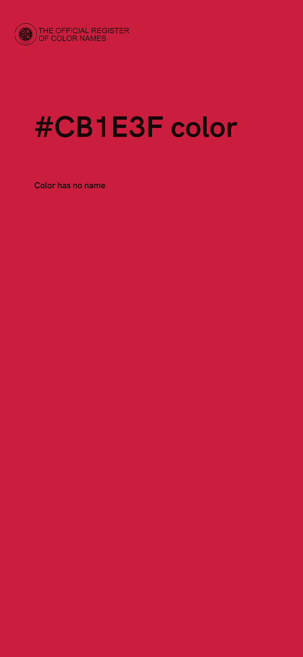 #CB1E3F color image