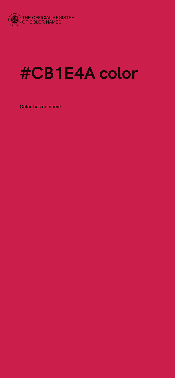 #CB1E4A color image