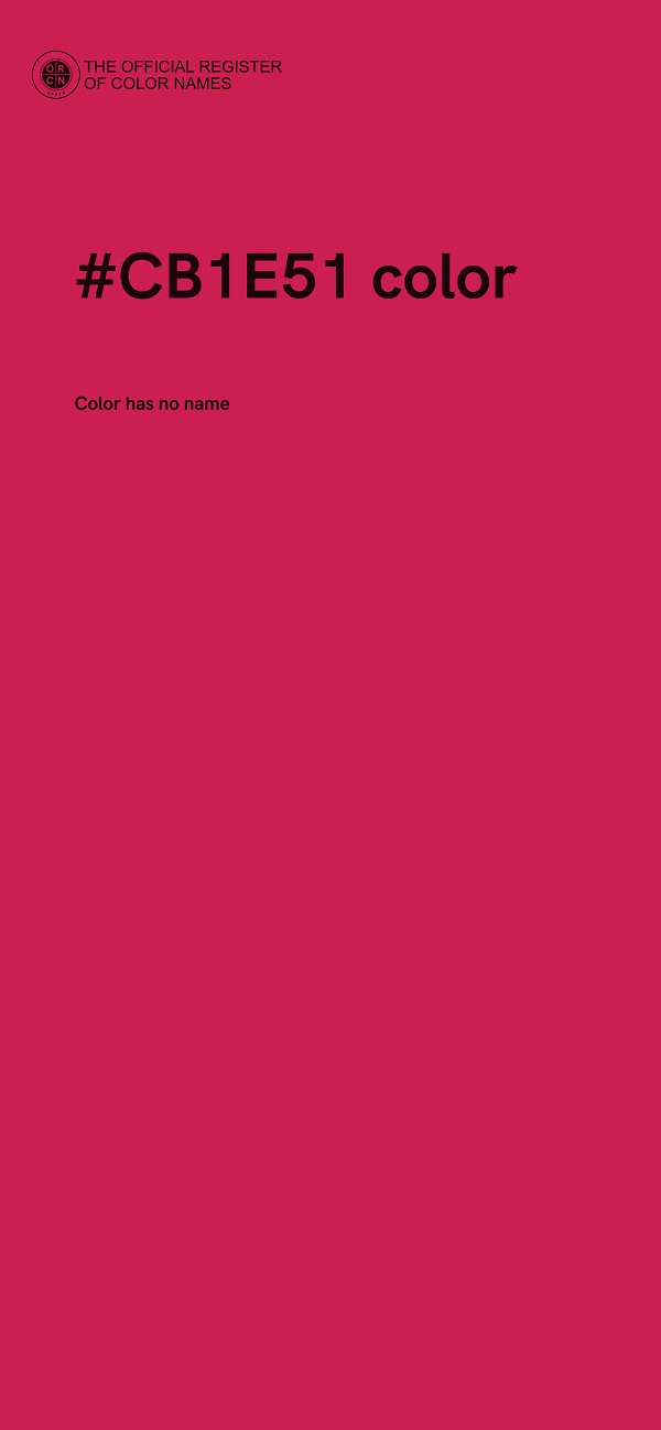 #CB1E51 color image