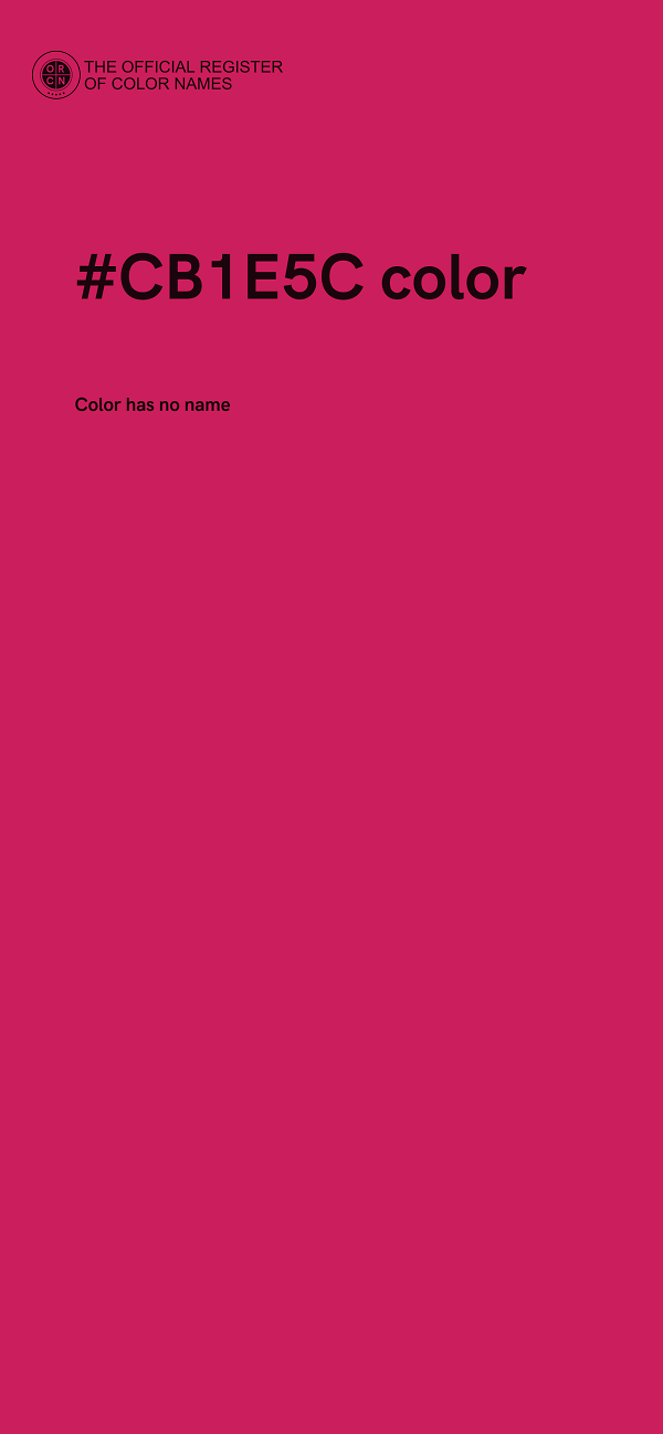 #CB1E5C color image