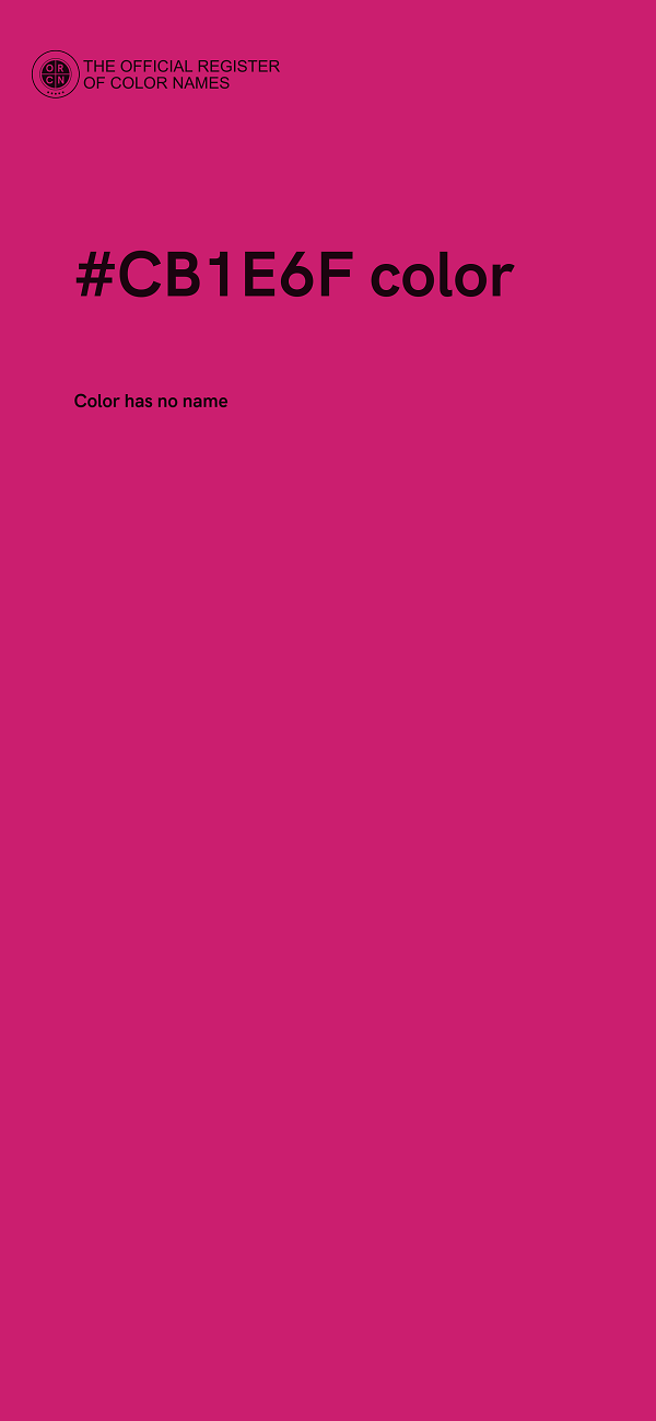 #CB1E6F color image