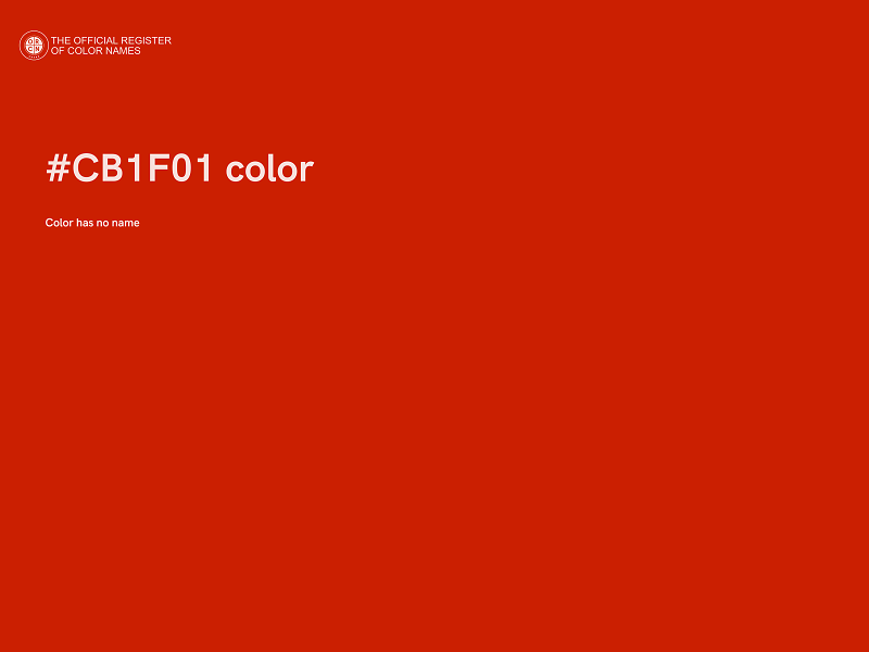 #CB1F01 color image