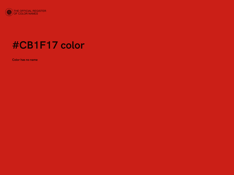#CB1F17 color image