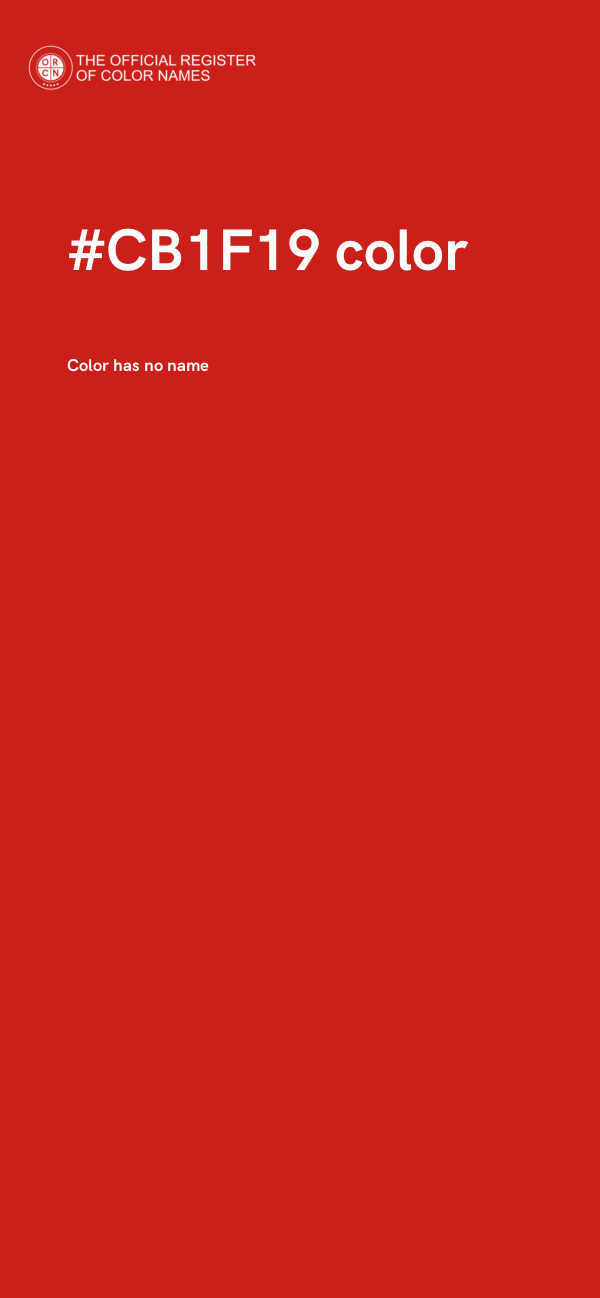 #CB1F19 color image