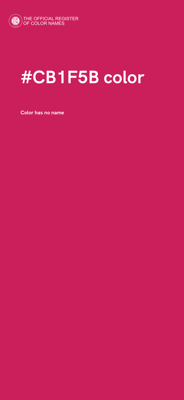 #CB1F5B color image