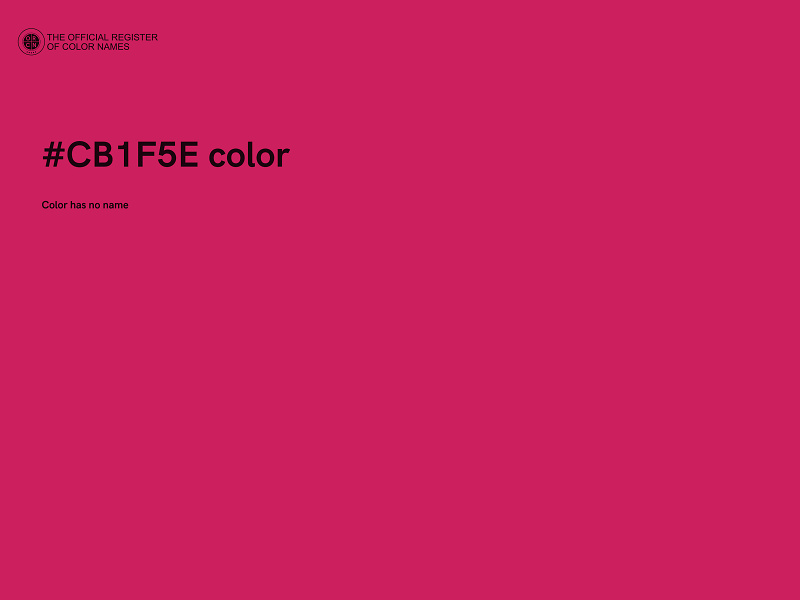 #CB1F5E color image