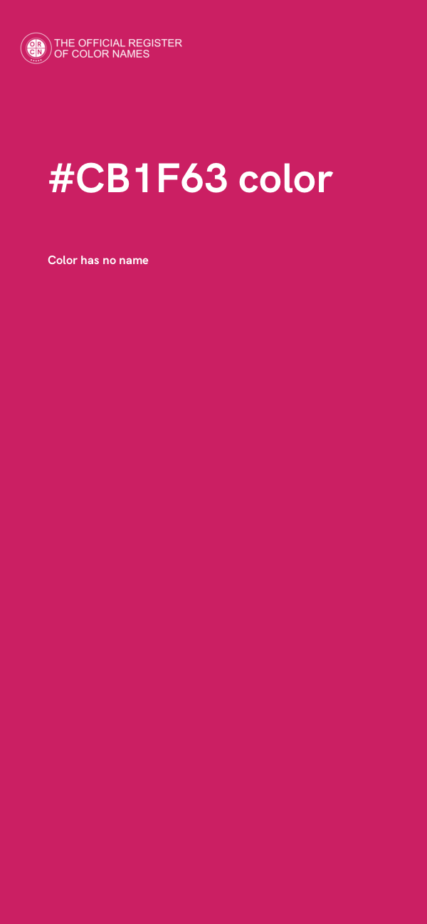 #CB1F63 color image