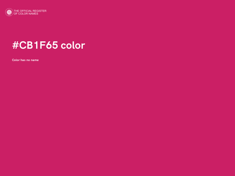 #CB1F65 color image