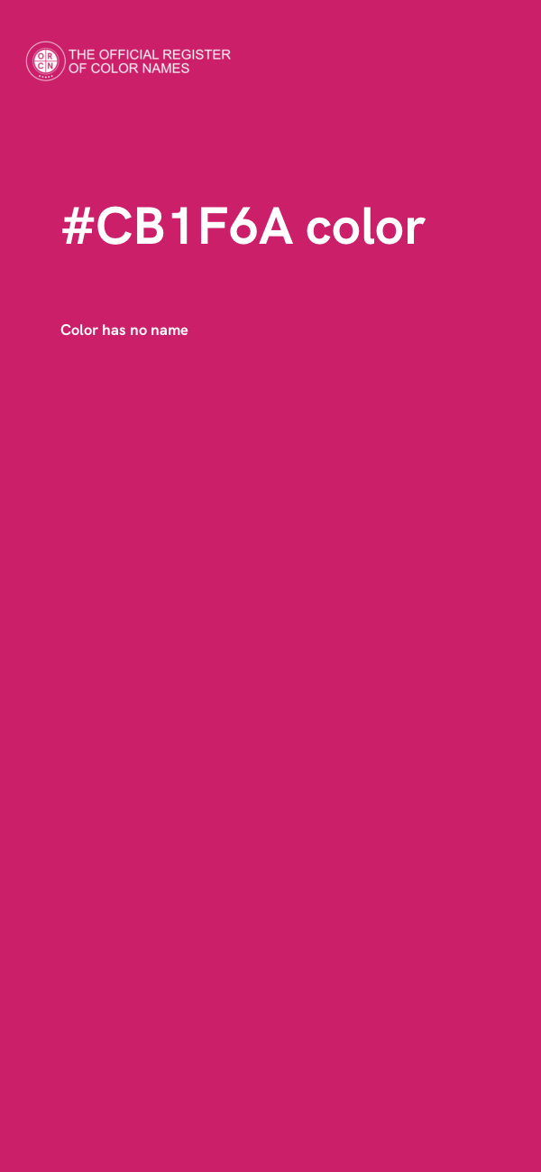 #CB1F6A color image