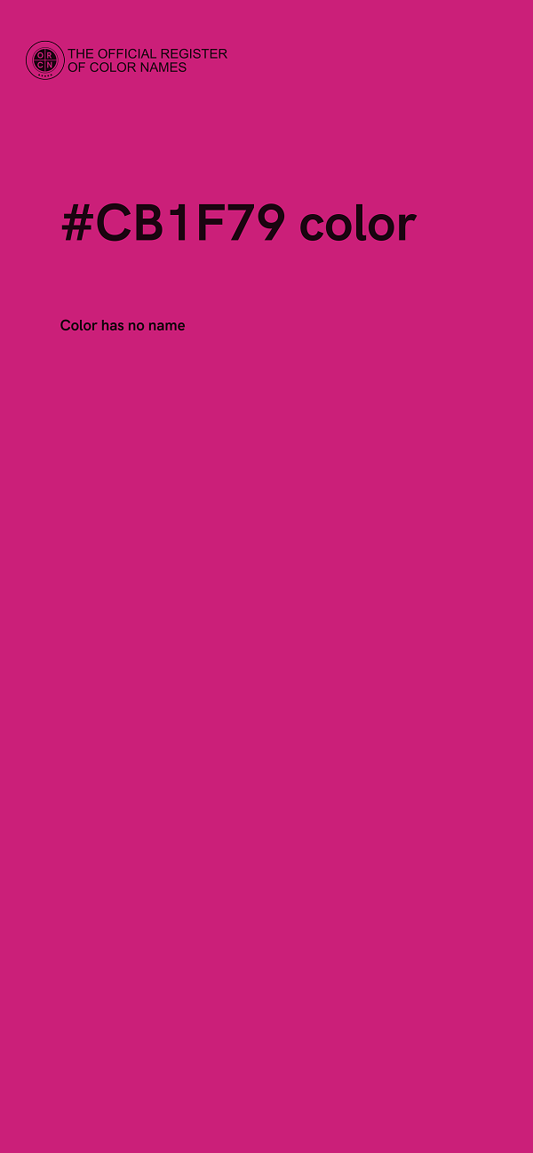 #CB1F79 color image
