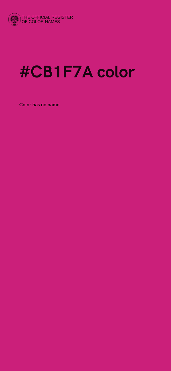 #CB1F7A color image