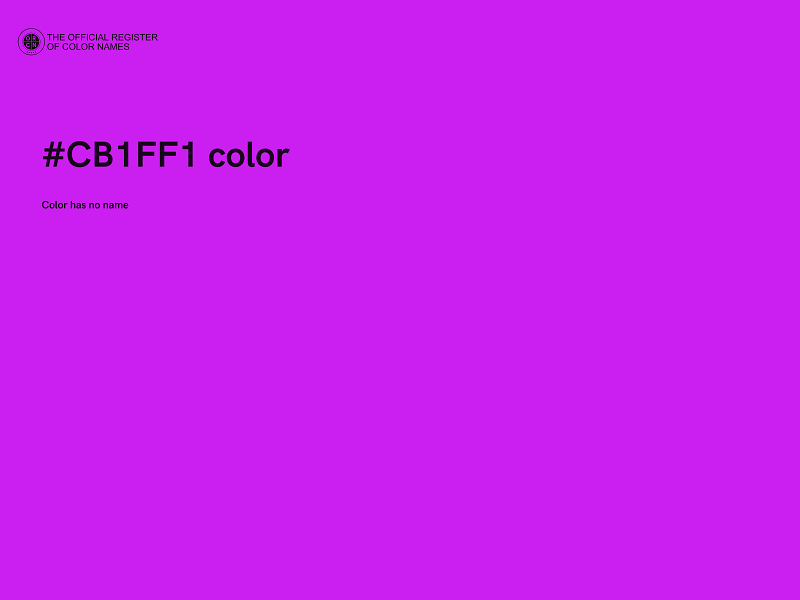 #CB1FF1 color image