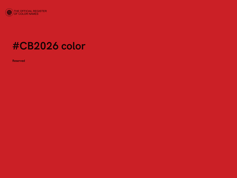 #CB2026 color image