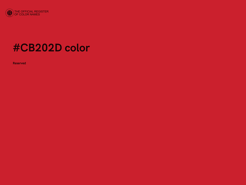#CB202D color image