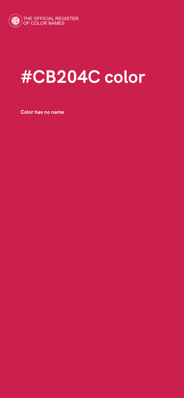 #CB204C color image