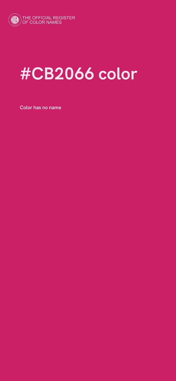#CB2066 color image