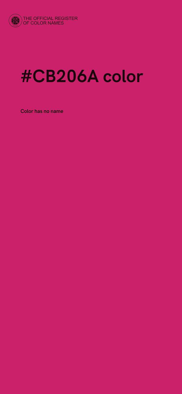 #CB206A color image