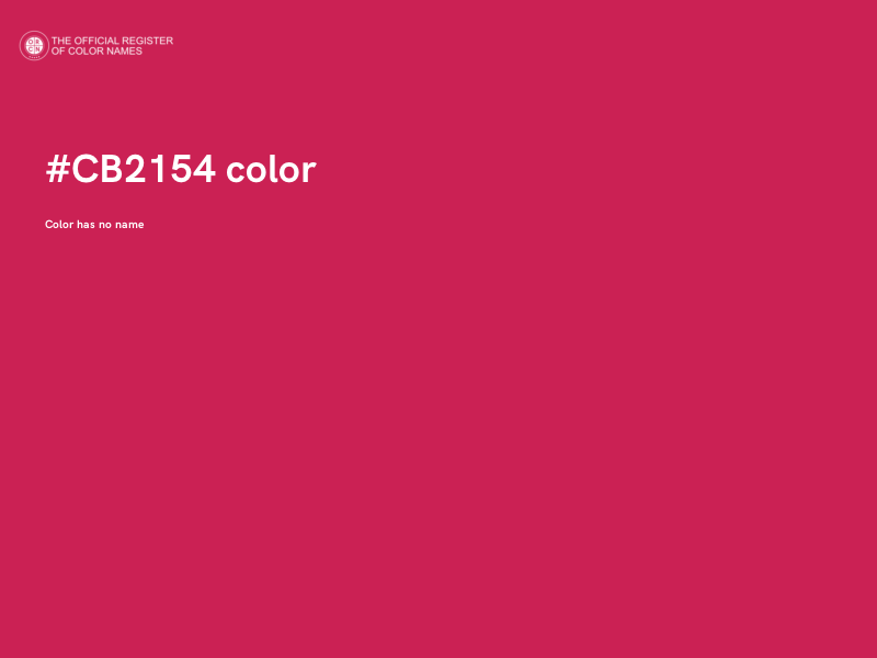 #CB2154 color image