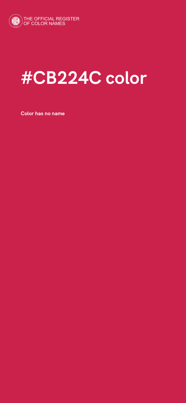 #CB224C color image
