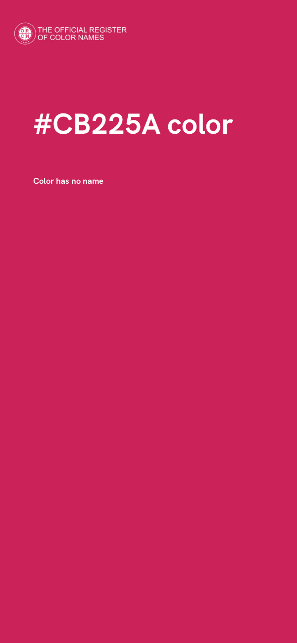 #CB225A color image