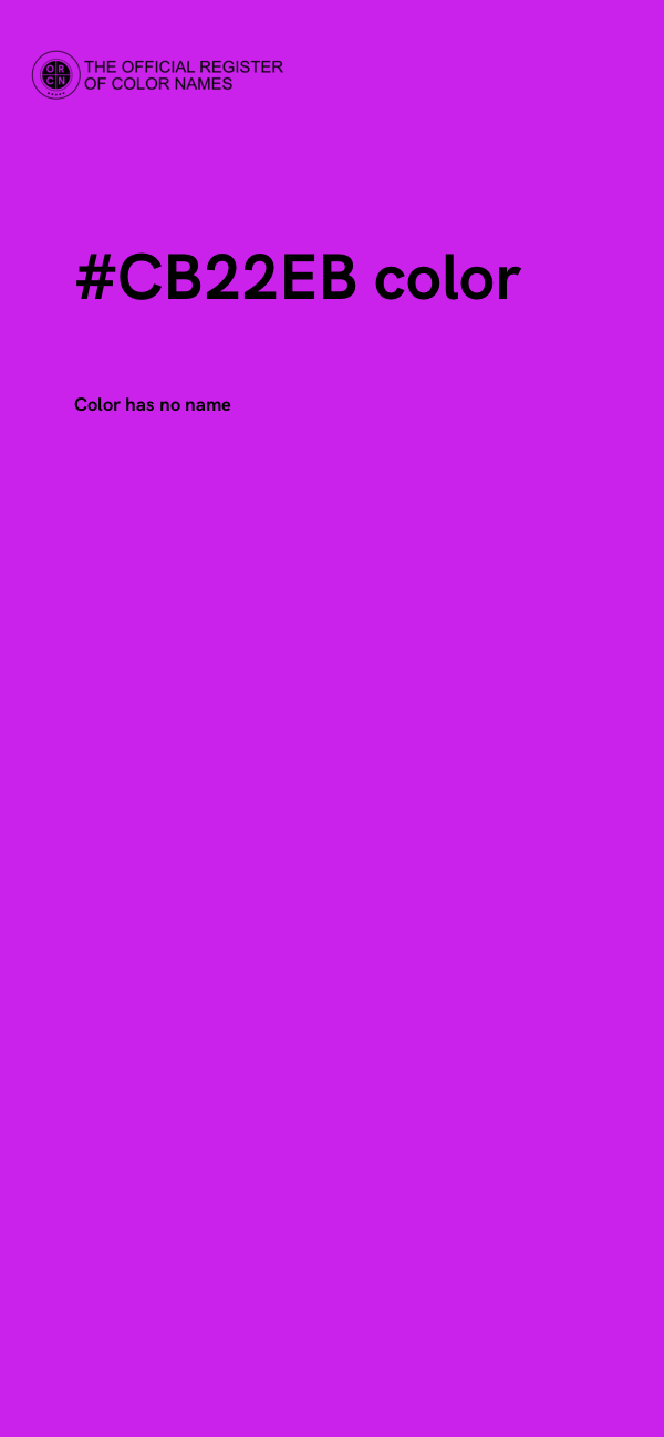 #CB22EB color image