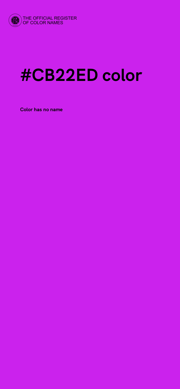 #CB22ED color image