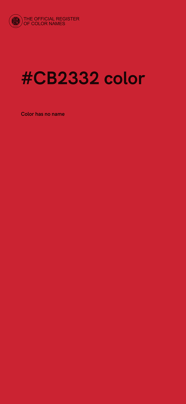 #CB2332 color image