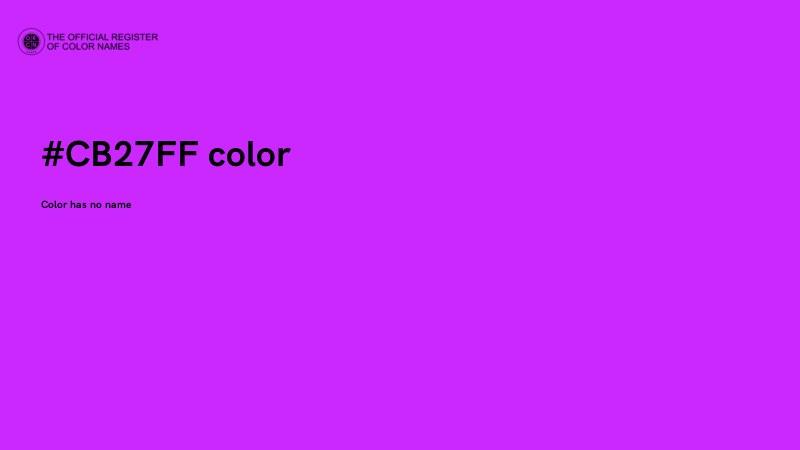 #CB27FF color image