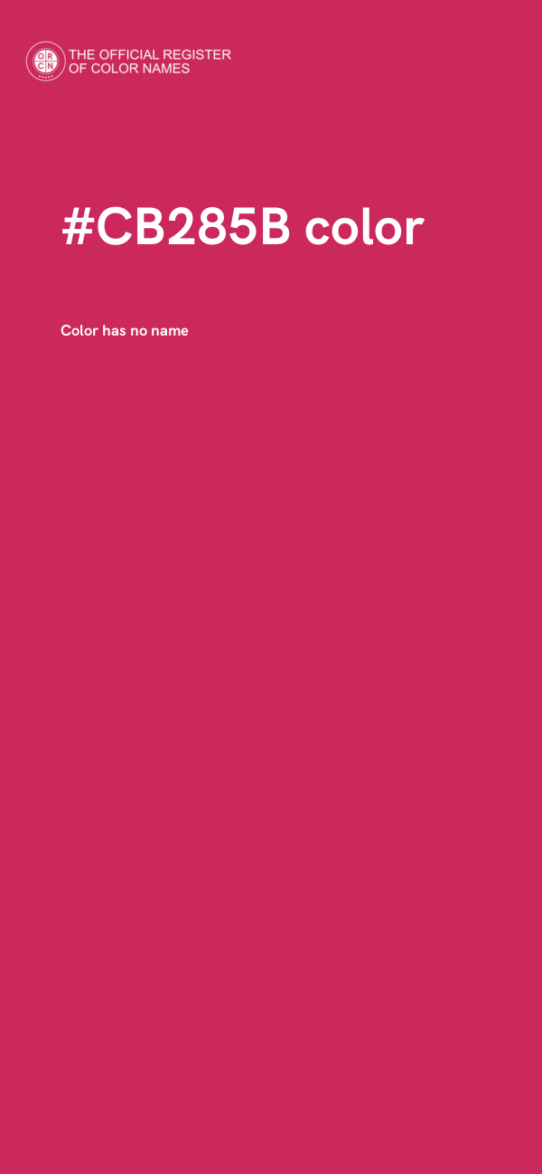#CB285B color image