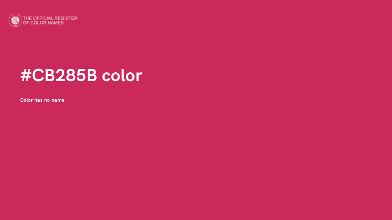 #CB285B color image