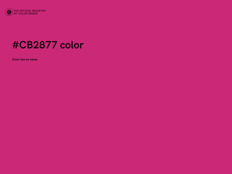 #CB2877 color image