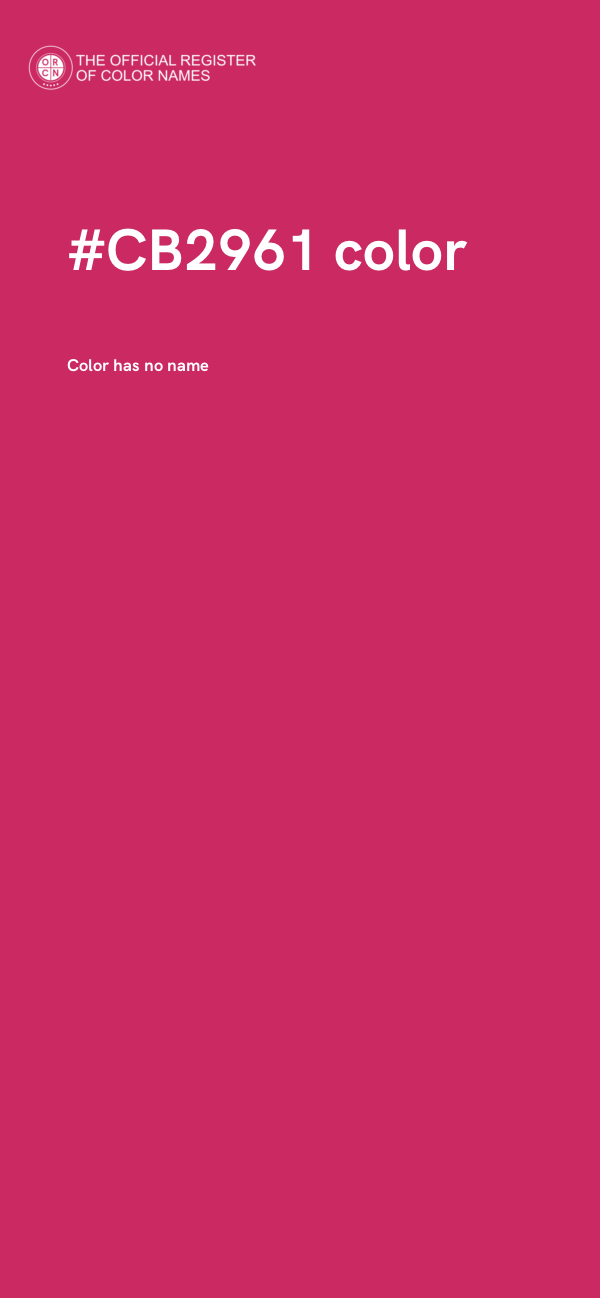 #CB2961 color image