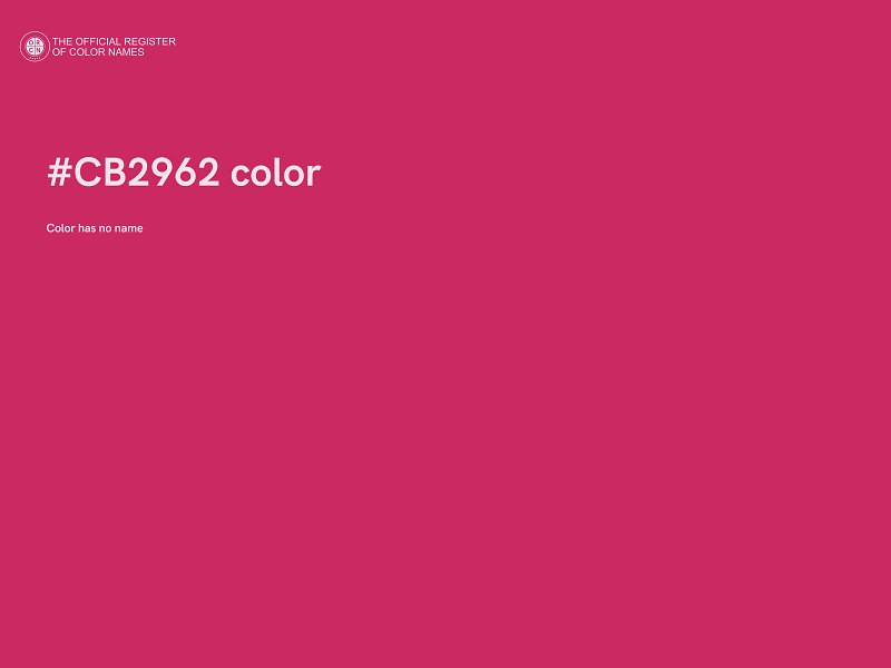 #CB2962 color image